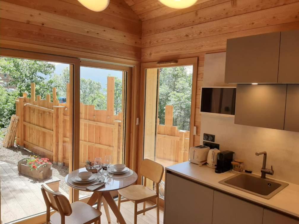 Petit Chalet Neuf Independant 2 Pers "La Cabane De Jean " Briançon Esterno foto