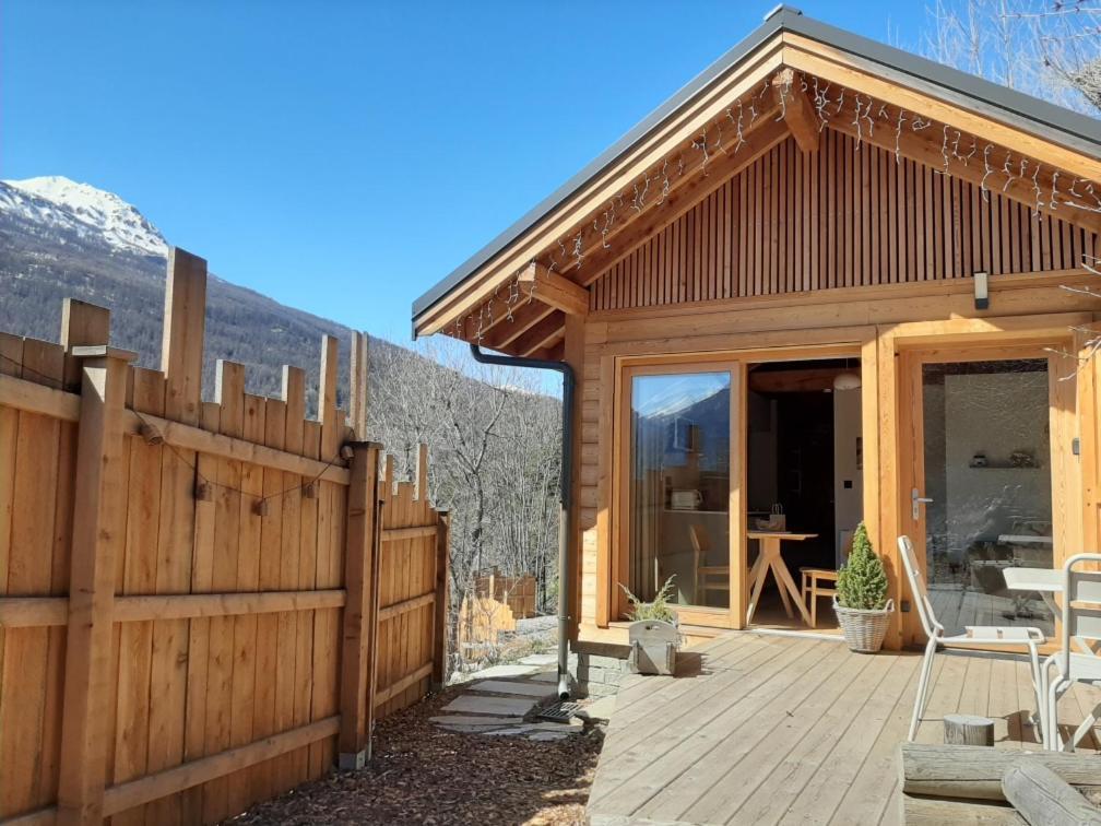 Petit Chalet Neuf Independant 2 Pers "La Cabane De Jean " Briançon Esterno foto